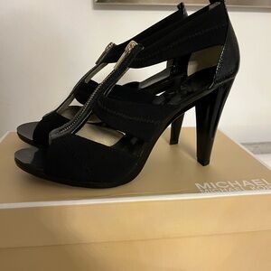 Michael Kors Black Leather Heels - Size 10. Great condition!
